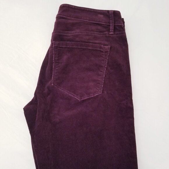 Ann Taylor Loft Corduroy Burgundy Jeans Curvy Skinny Ladies Size 28/6 - Picture 7 of 7